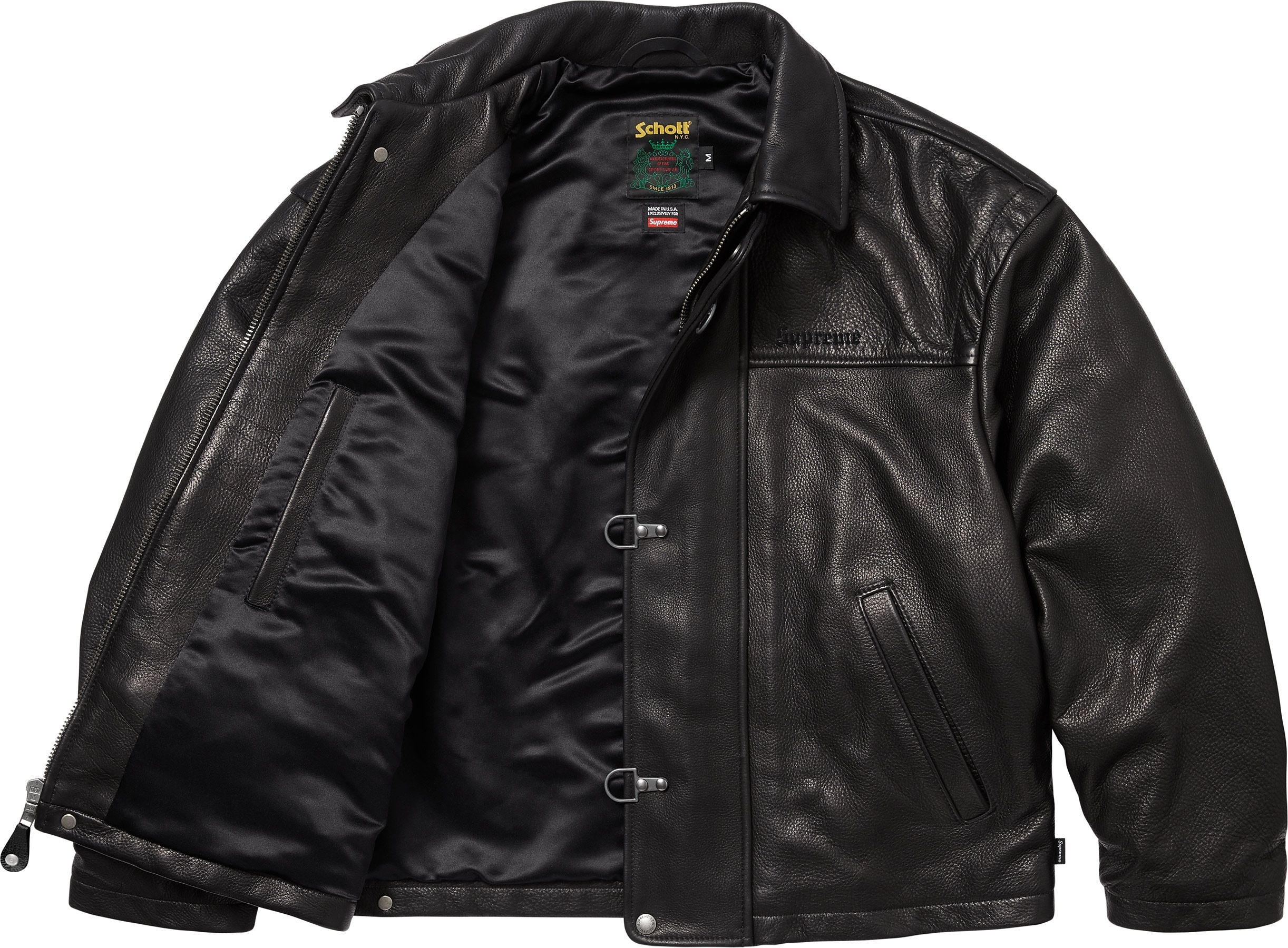 Supreme®/Schott® Leather Clip Jacket view 8